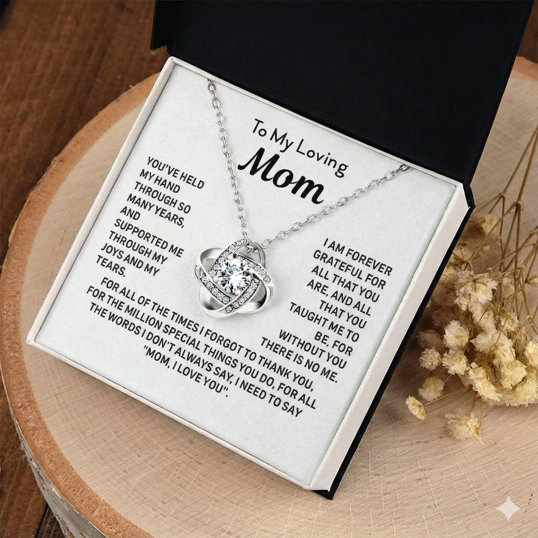 Mom's Infinity Necklace in LED Gift Box