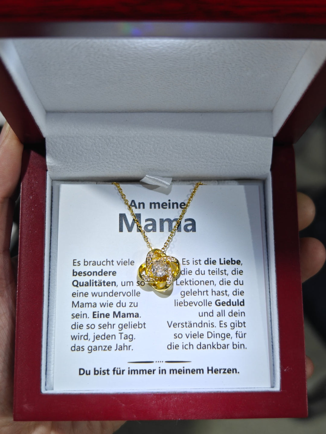 Mama’s Infinity Kette im Lichterkästchen-GOLD